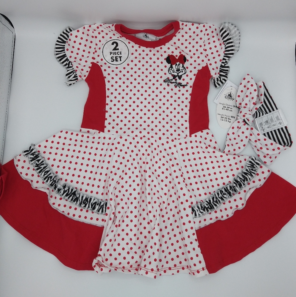 Disney Minnie Mouse 2 Piece Set Dress